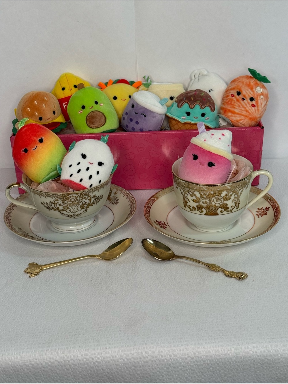Squishville Kids Plush Toy Set - 12 Colorful Food Mini-Squishmallows